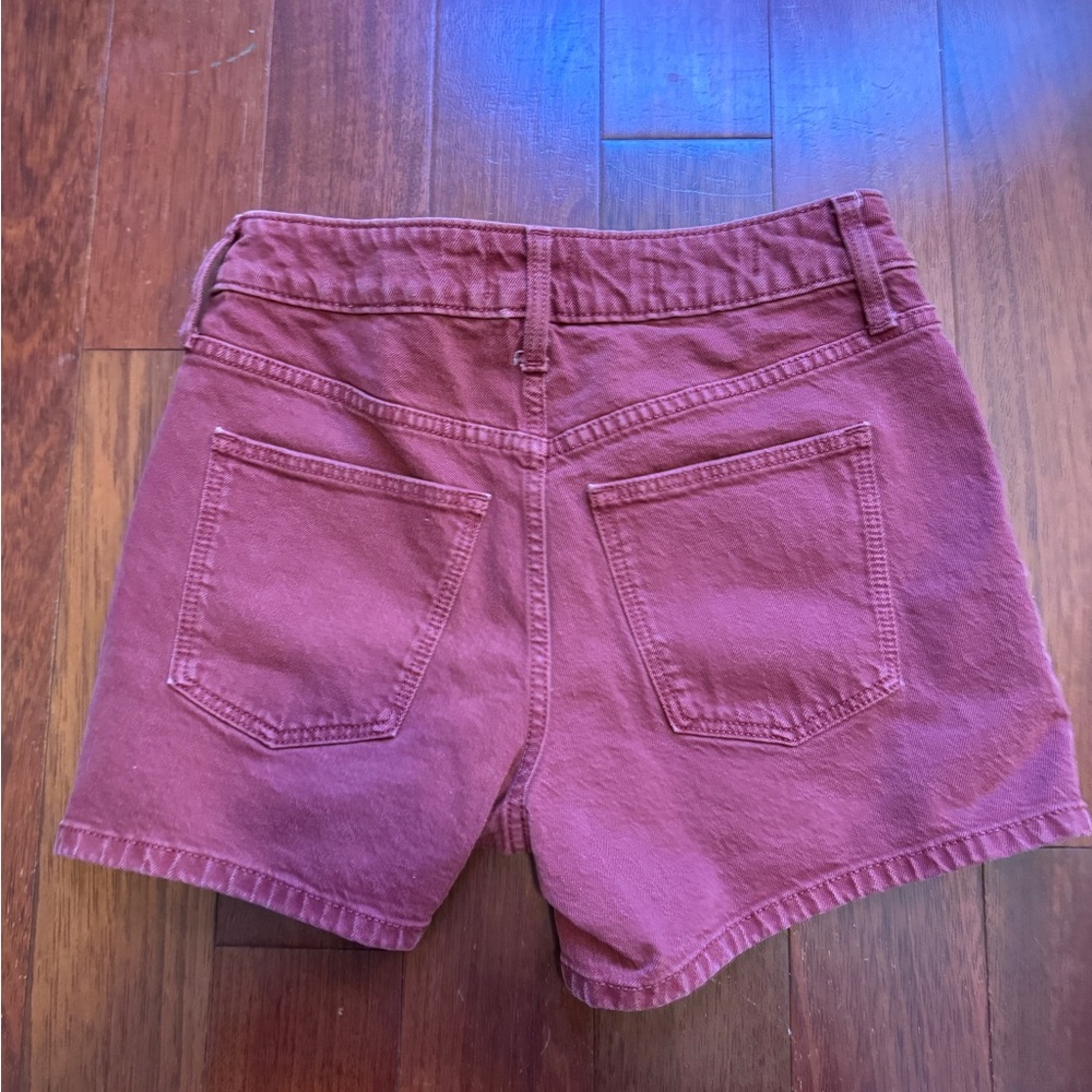 Universal Thread Women's Rust-Colored Button-Fly Jean Shorts